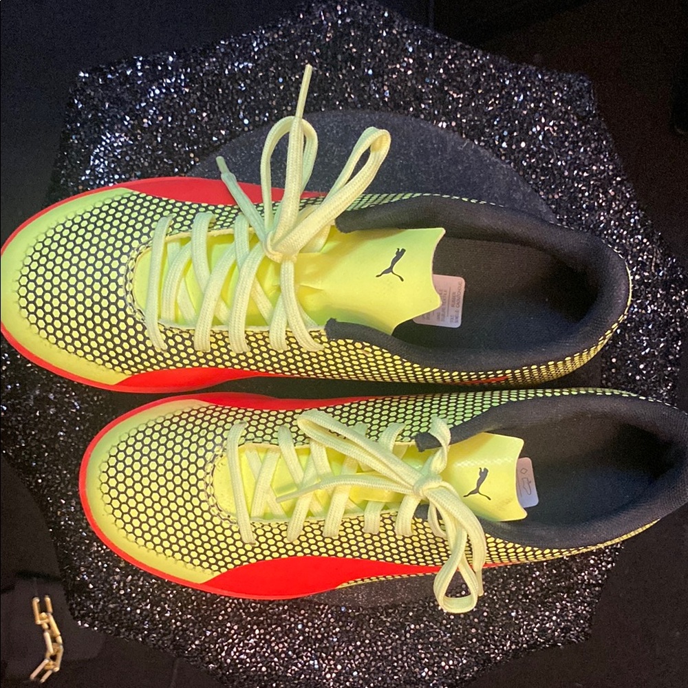 Puma Neon Yellow and Orange Athletic Shoes